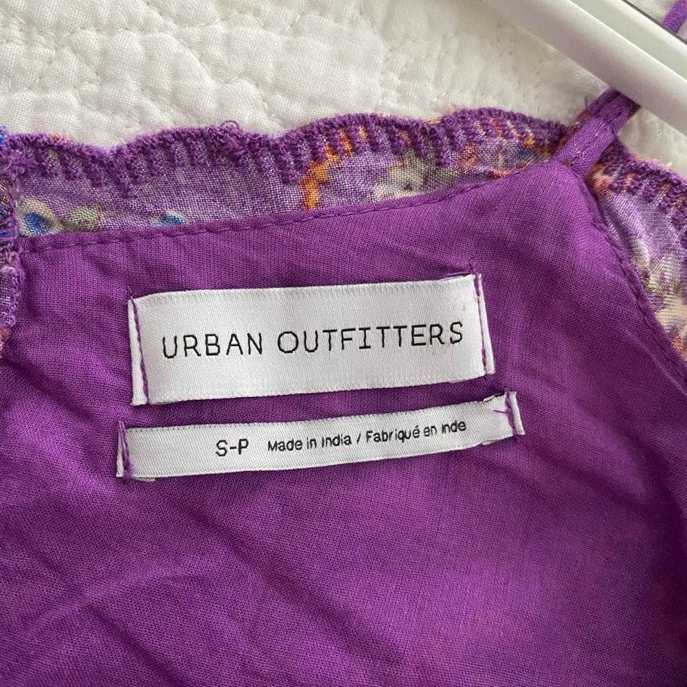 Urban Outfitters Purple Floral Babydoll Dress